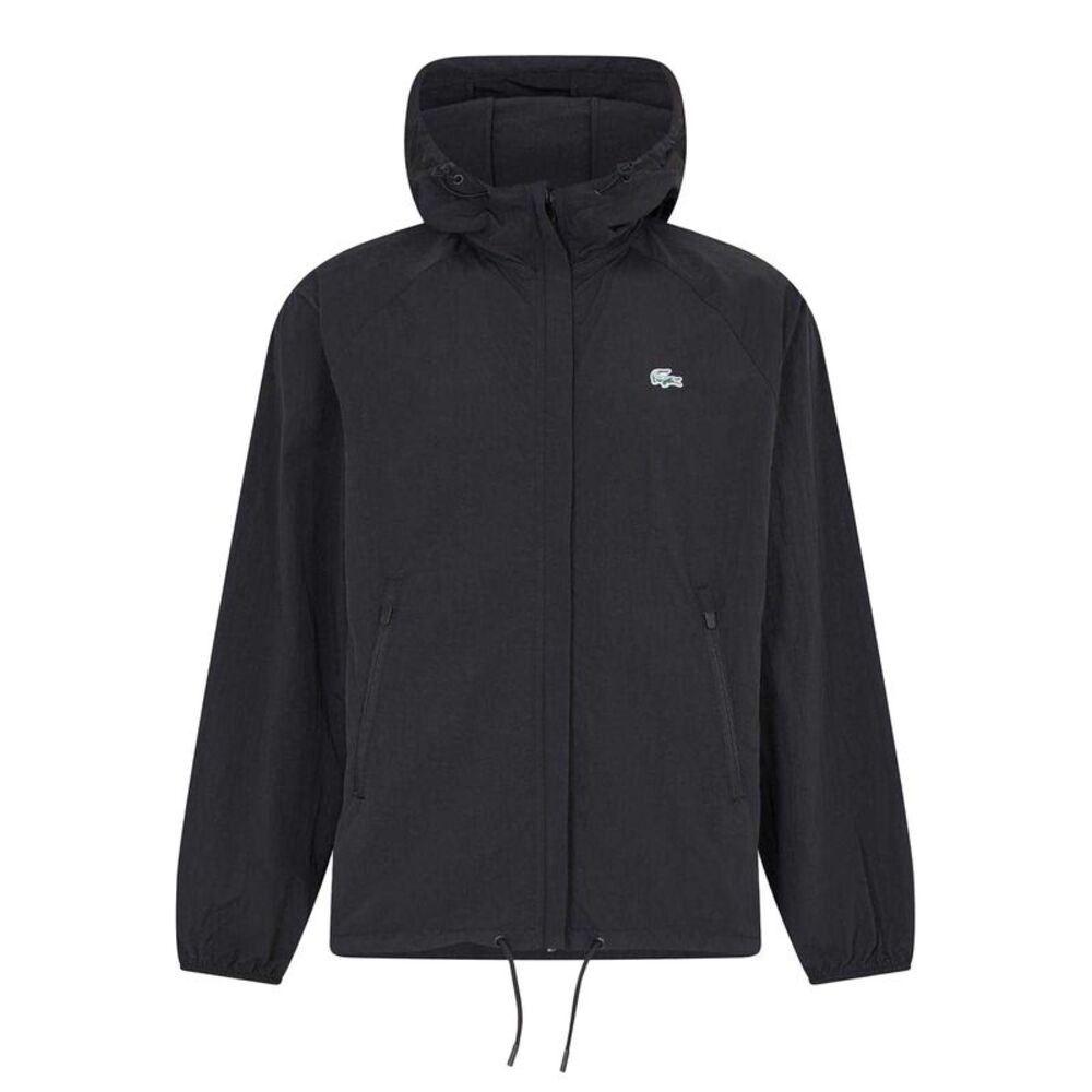 Lacoste Womens/Ladies Drawstring Waterproof Jacket / Black